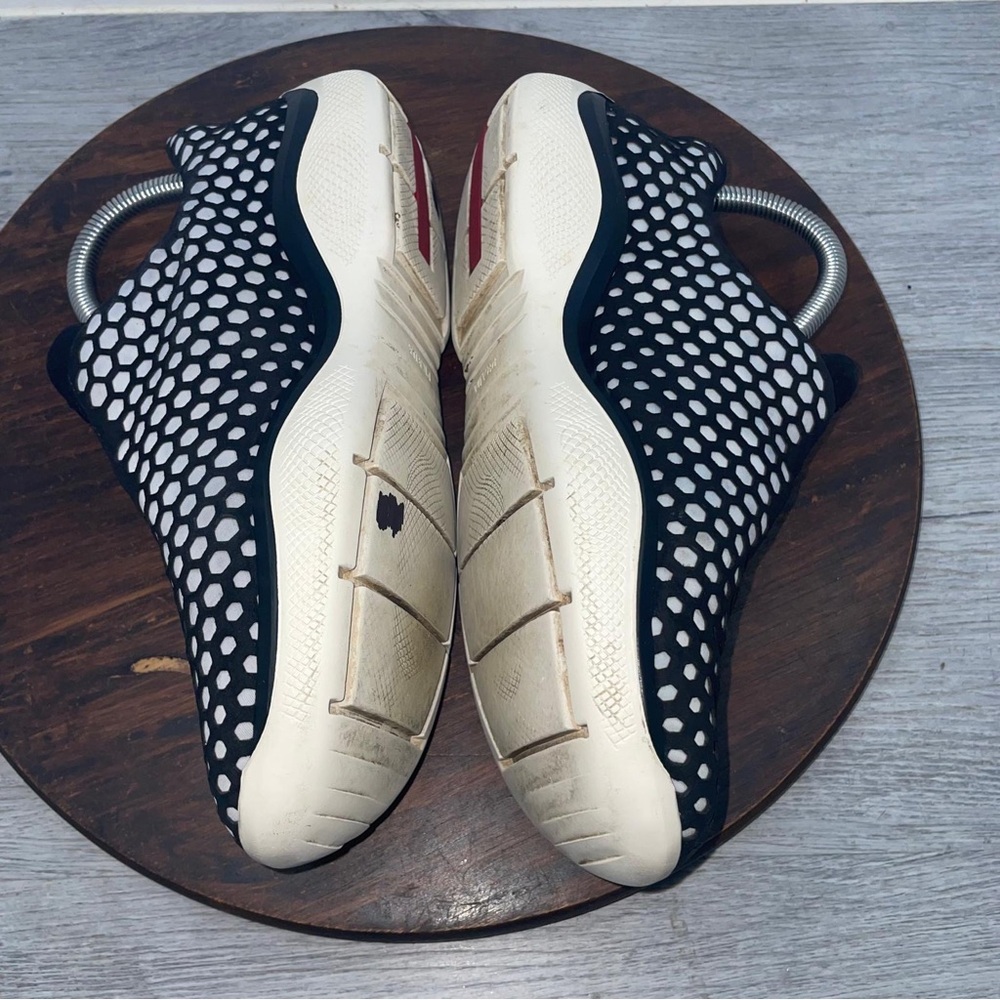 Prada Slip-on Trainer Sneakers Shoes 3E 6267 White Black Polka Dot Size 36.5 - Picture 7 of 10